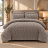 Taupe Gray Textured Bedroom Retreat