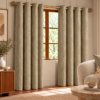 Warm Taupe Curtains In A Sunlit Living Room