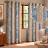 Watercolor Floral Curtains In A Cozy Living Room